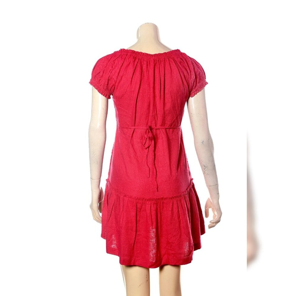 Free People Perri Linen Drop-Waist Mini S 6 Women's Linen Short Dress New 42010 View 4